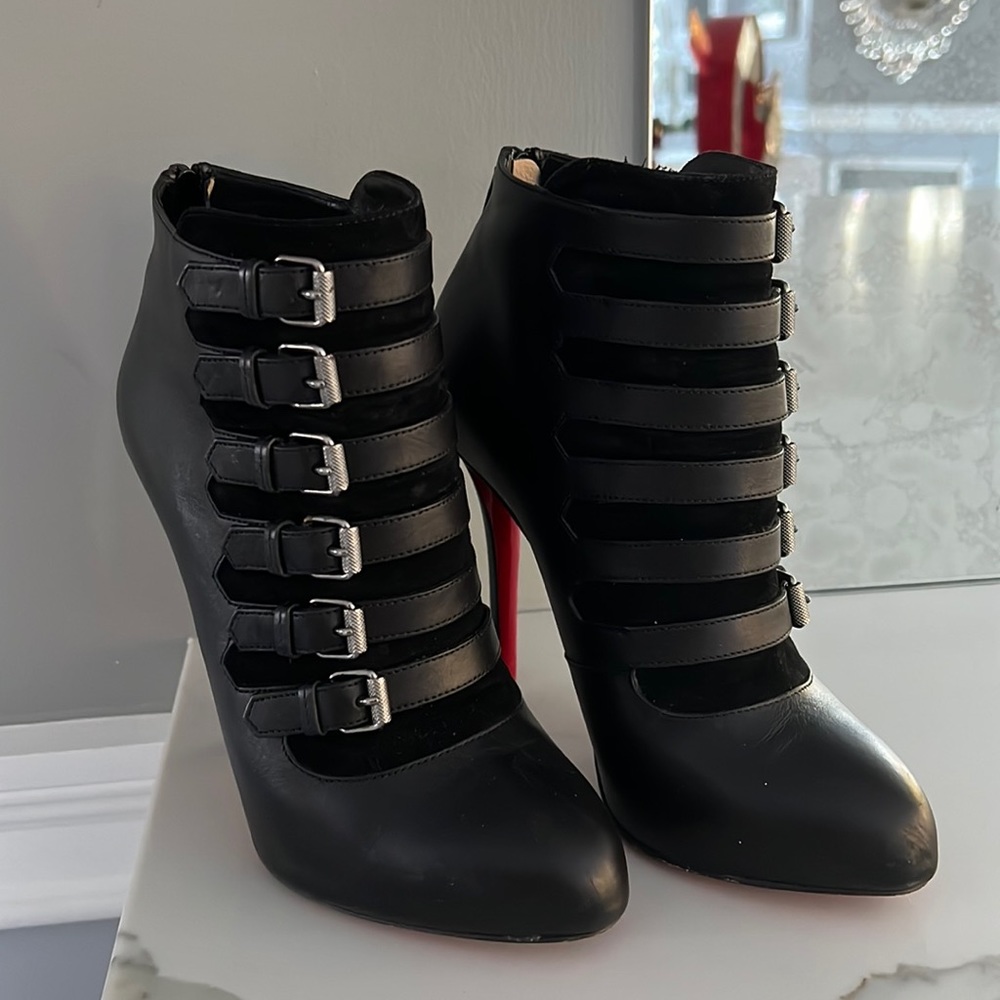 Christian Louboutin booties no box comes with dust bag n heel protectors